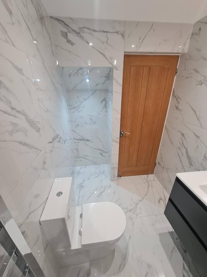 Cloakroom and toilet installation project in North London