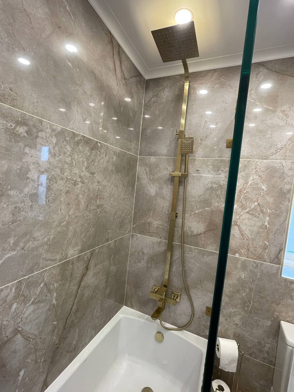 Walk-in shower room installation in North London