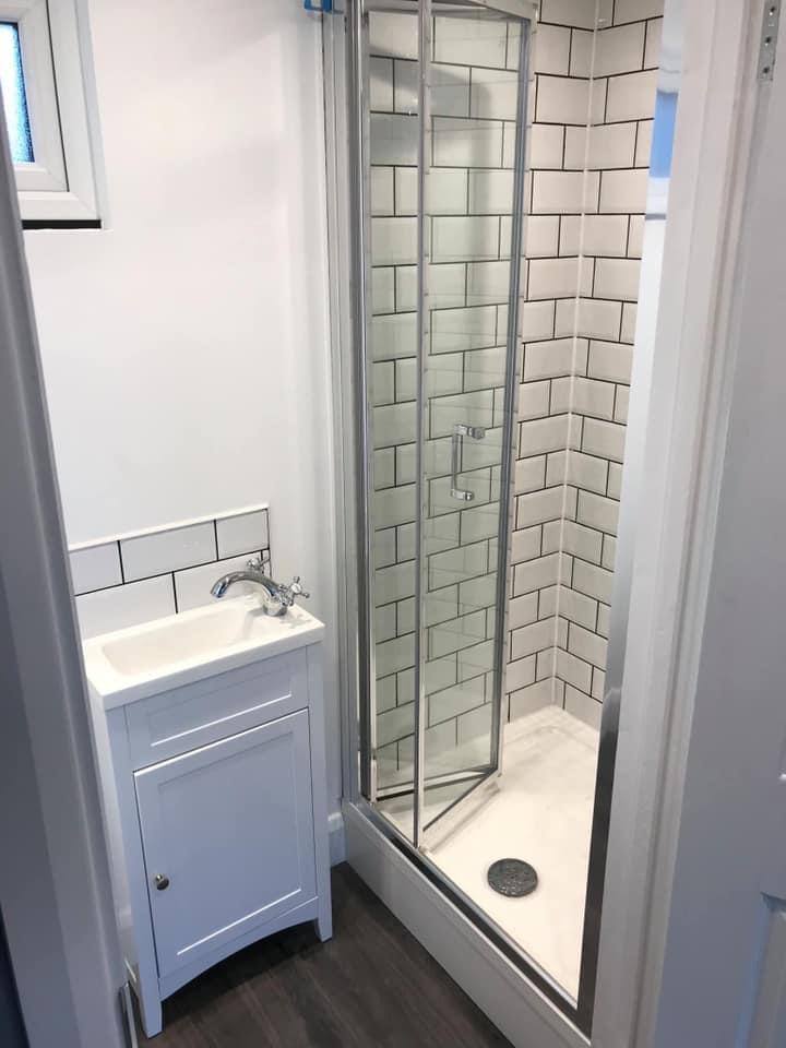Wet room installation and tanking project in North London