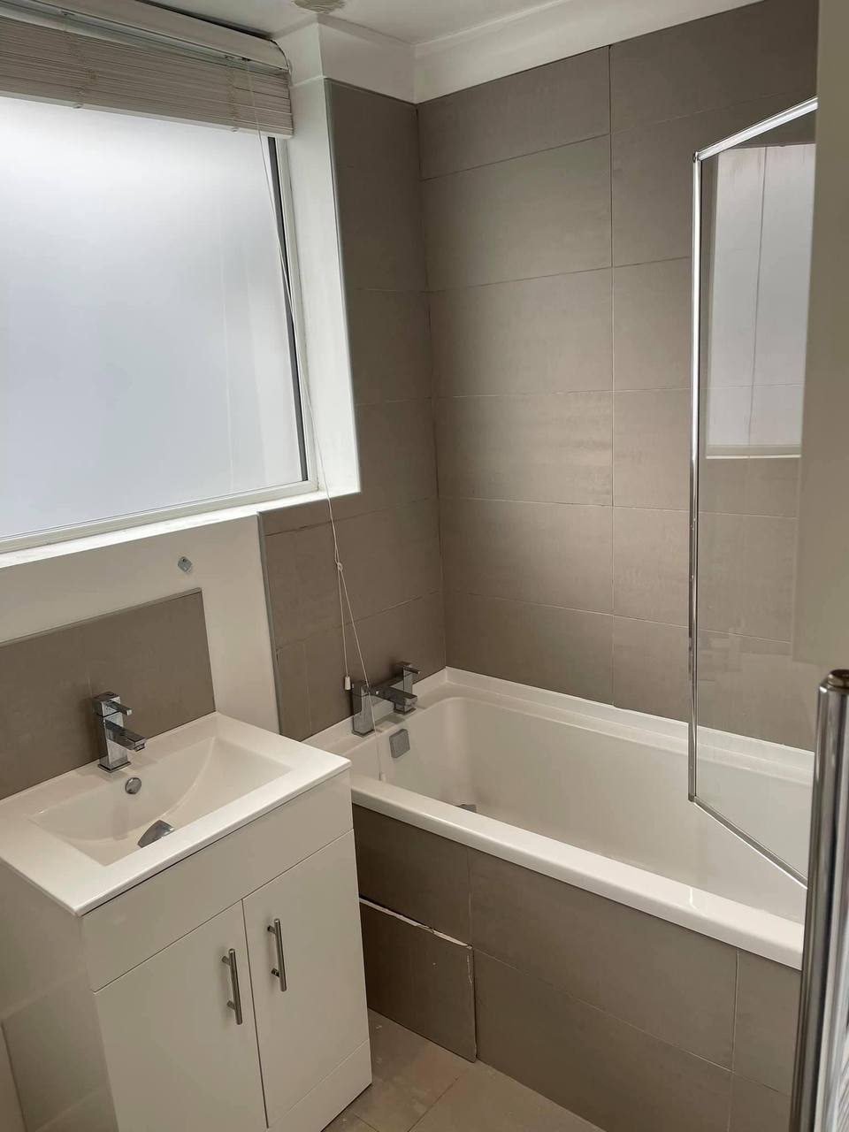 Walk-in shower room installation in North London