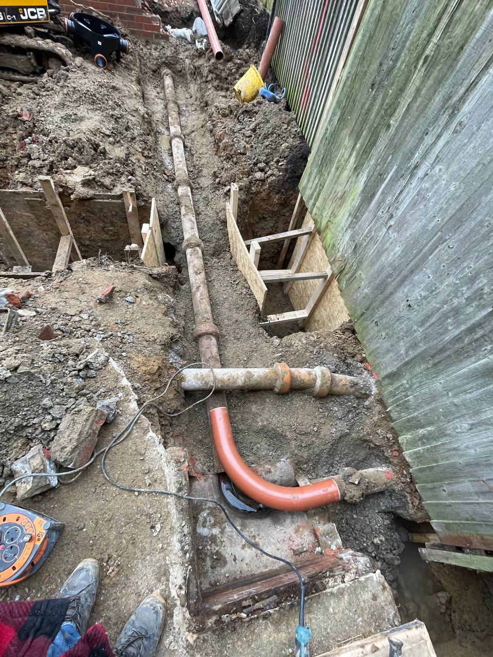 Copper pipework and drainage plumbing project in North London